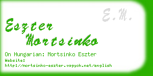 eszter mortsinko business card